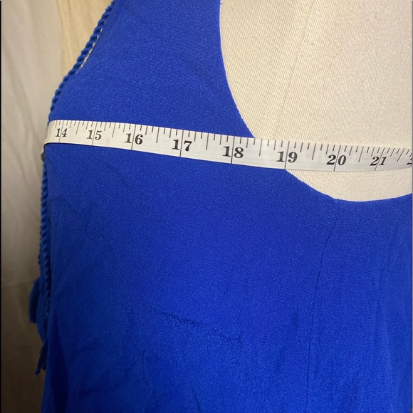 Madewell Blue Crepe Flutter Overlay Maxi Dress - Picture 12 of 13